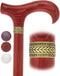 Super Strong Derby Handle Cane - Ash Wood, Pewter Wheat Collar, Matching Stain, 3 Color Options