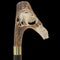 Bison Antler Buffalo Bone Handle Collector Cane w/Custom Shaft and Collar