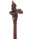 Howling Wolf Artisan Intricate Hand-Carved Walking Cane