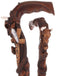 Buffalo Skull Snake: Artisan Intricate Handcarved Wood Cane