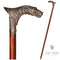 Wolf Vintage: Bronze Artisan Intricate Detail Design Cane