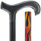 Scratch and Dent House Flame Derby Walking Cane With Mesh Carbon Fiber Shaft V2078