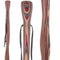 USA-Made Twisted Hiking Staff Ruby Ridge Colorwood & Compass