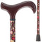 Dark Floral Derby Cane: Adjustable Carbon Fiber
