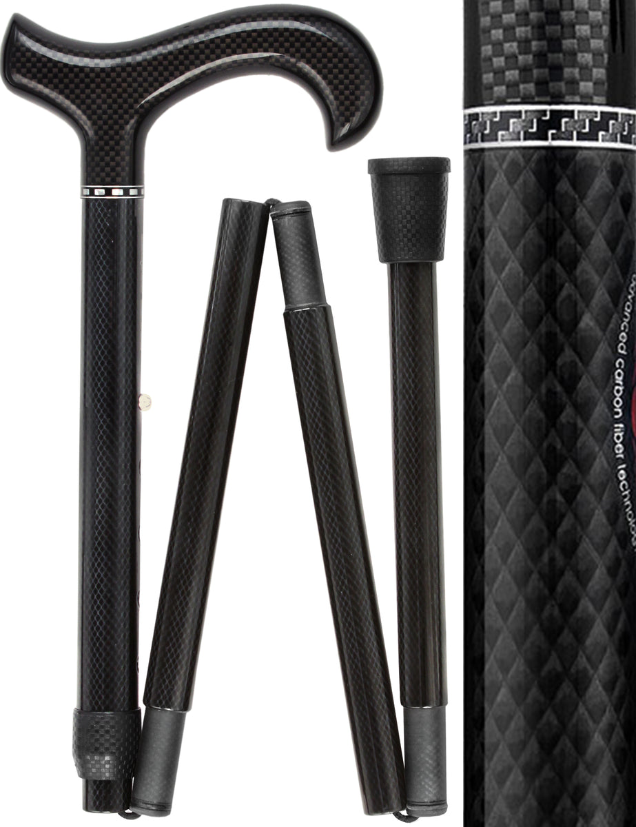 Lightweight Mesh Carbon Fiber Cane Foldable & Adjust