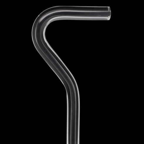"The Obsidian Streak" Cane: Black Line in Invisible Shaft