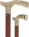 Premium Brass Fritz Handle Walking Cane - Beechwood Shaft