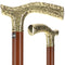 Scratch and Dent Brass Fritz Style Handle Walking Cane with Brown Beechwood Shaft V1604