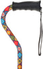 Vibrant FashionStix Colorful Collage: Comfort Grip Offset Cane