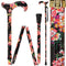 Blooming Floral FashionStix: Chic Folding Walking Cane