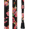 Midnight Floral Designer Cane: Silk Scarf Option