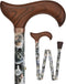 Cat Lovers: Designer Folding Adjustable Cane w/ Wooden Handle