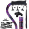 Designer Purple Cane: Comfort Grip & SafeTbase, Adjustable