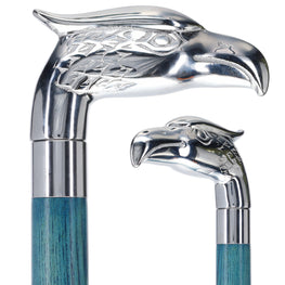 Eagle Premium Chrome Brass Cane: Stained Custom Color Shaft