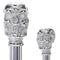 Skull Premium Chrome Brass Handle Cane: Custom Shaft & Collar