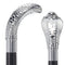 Chrome Plated Snake Handle Walking Cane w/ Custom Shaft and Collar