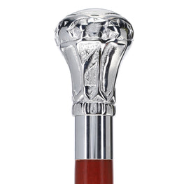 Knob Premium Chrome Brass Cane: Custom Shaft & Collar