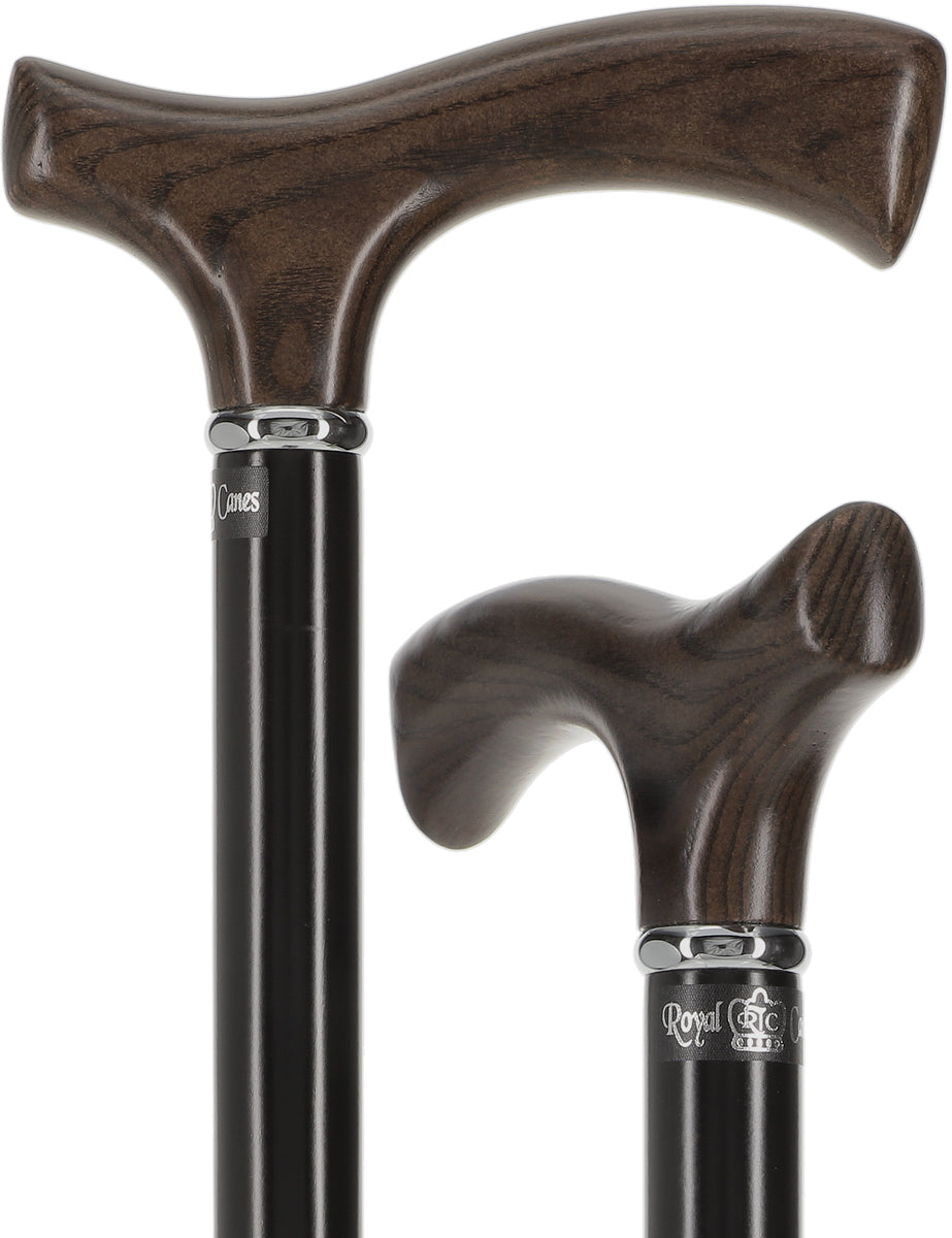 Trendy Denim Blue Ash Fritz Walking Cane with Black Beechwood