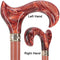 Scratch and Dent Vivid Sunset Ergonomic Handle Walking Cane Rosewood Shaft and Embossed Brass Collar V2426