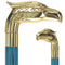 Brass Eagle Handle Walking Cane w/ Custom Color Stained Ash Shaft & Collar