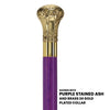 Premium Brass Knob Handle Cane: Stained Custom Color Shaft