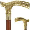 Premium Brass Fritz Handle Walking Cane: Custom Shaft & Collar