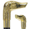 Premium Brass Dog Handle Walking Cane: Custom Shaft & Collar