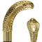 Premium Brass Snake Handle Walking Cane: Custom Shaft & Collar