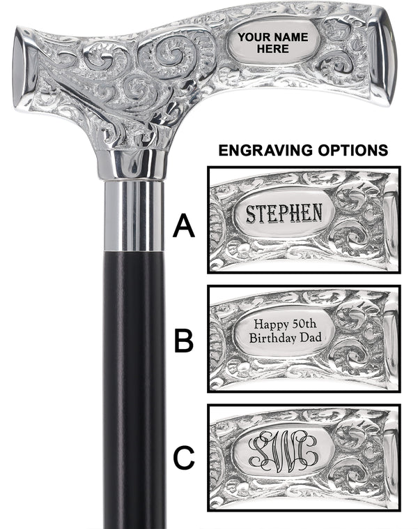 Make It Yours: Premium Chrome Cane w/ Personalized Engraving