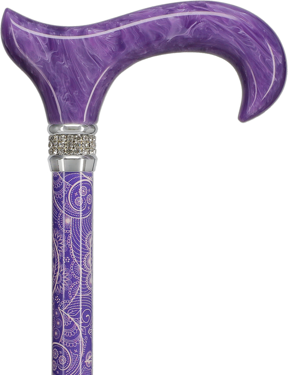 Purple Silver Diamanté, Walking Sticks