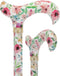 Watercolor Flowers: Designer Adjustable Cane w/ Patterned Handle