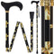 Golden Cross Folding Cane: Adjustable Derby, Wooden Handle