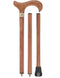 Tri-Fold Wood Cane: Luxury Rosewood Screw-Apart Storage
