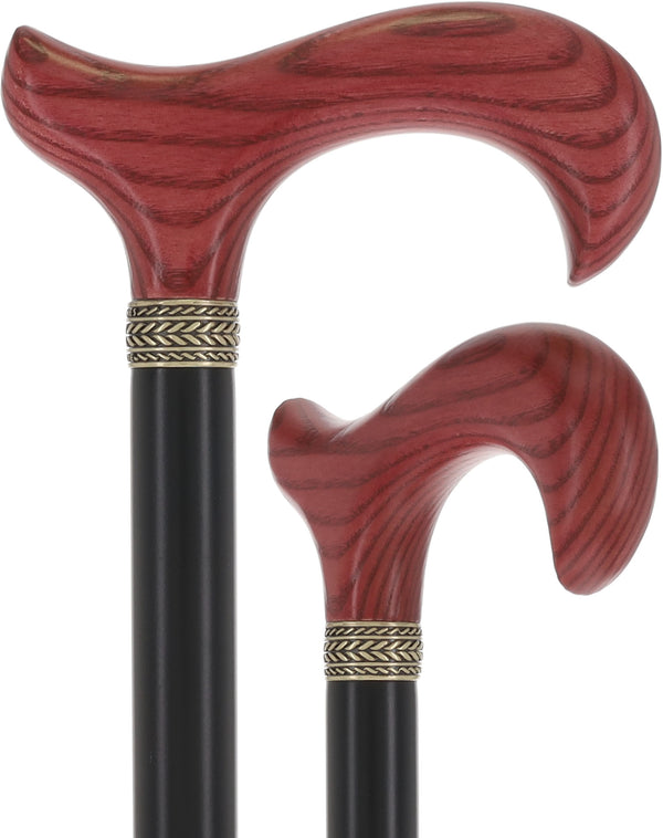 Derby Handle Standard Size (Mahogany, Black, Pewter Collar)