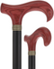 Derby Handle - XL Size - Extra Long & Strong (Mahogany, Black, Pewter Collar)