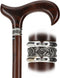 Scratch and Dent Luxury Derby Cane: Streaking Genuine Cocobolo Wood, Pewter Collar V1258