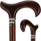 Scratch & Dent Derby Walking Cane With Exotic Cocobolo Wood Shaft and Pewter Rose Collar V1704