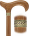Derby Handle - Afromosia Wood -Standard Size Pewter Collar