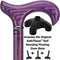 Vivid Purple Derby Walking Cane With Ash Wood Shaft and Silver Collar w/ SafeTbase