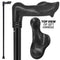 Comfy Black Palm-Grip Cane: Beechwood Shaft & Collar