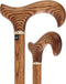 Strong Natural Oak Derby Cane with Gold Collar