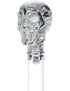 Crystal Elegance Chrome Skull Cane with Invisible Acrylic Shaft Options