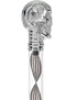 Crystal Elegance Chrome Skull Cane with Invisible Acrylic Shaft Options