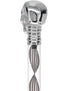 Crystal Elegance Chrome Skull Cane with Invisible Acrylic Shaft Options