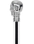 Crystal Elegance Chrome Skull Cane with Invisible Acrylic Shaft Options