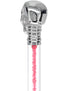 Color Crystal Elegance Chrome Skull Cane with Invisible Acrylic Shaft Options