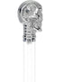 Crystal Elegance Chrome Skull Cane with Invisible Acrylic Shaft Options