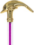 Color Crystal Elegance Brass Dolphin Cane with Invisible Acrylic Shaft Options