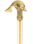 Color Crystal Elegance Brass Dolphin Cane with Invisible Acrylic Shaft Options