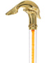 Color Crystal Elegance Brass Dolphin Cane with Invisible Acrylic Shaft Options